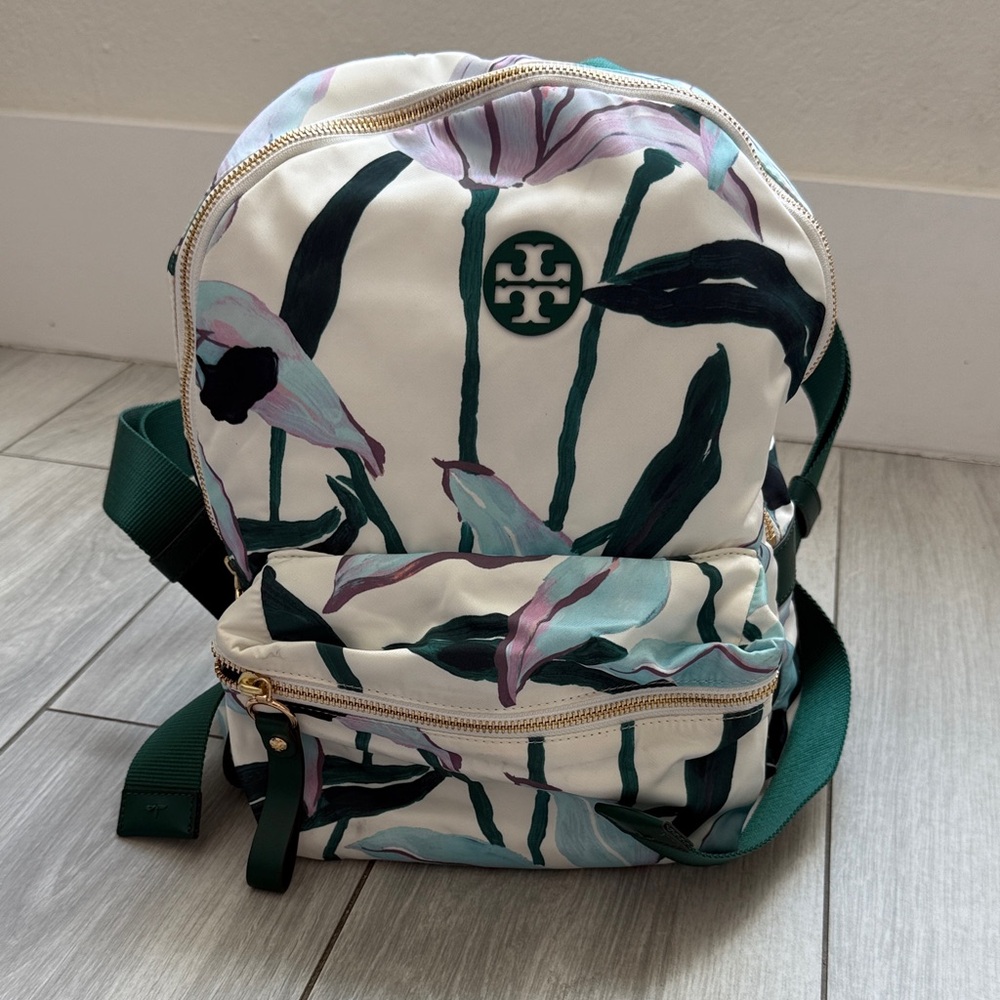 *RARE* TORY BURCH Tilda Desert Bloom Floral Backpack Nylon Designer Bag